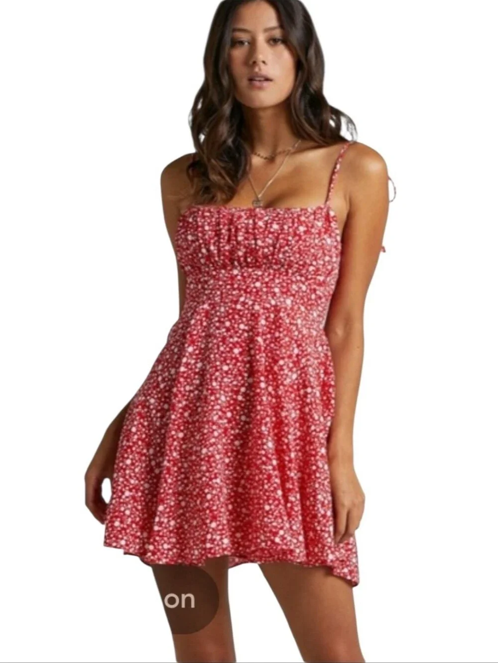 Women's Showpo Red Floral Mini Dress Sz 0